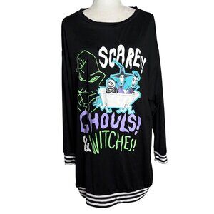 Disney Tim Burtons Nightmare Before Christmas Large 12-14 Black Sleep Shirt